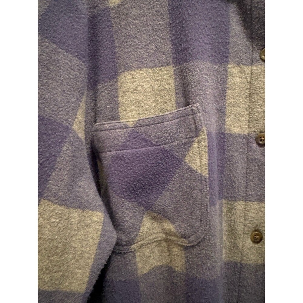 Lucky Brand Men's Plaid Button-Front Shirt Jacket Blue/Gray Size XXL - Picture 4 of 9
